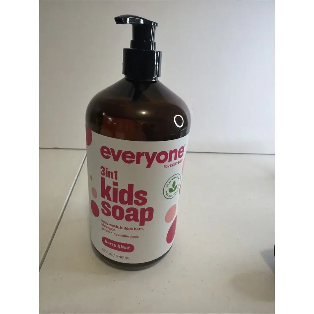 Everyone 3in1 Kids Soap Berry Blast Body Wash Shampoo Bubble Bath 32oz NEW